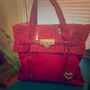 Brighton Red Satchel Purse Handbag